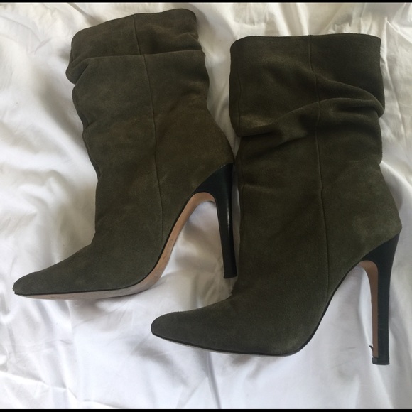 ALDO slouchy green boots sz7.5 - Picture 2 of 8